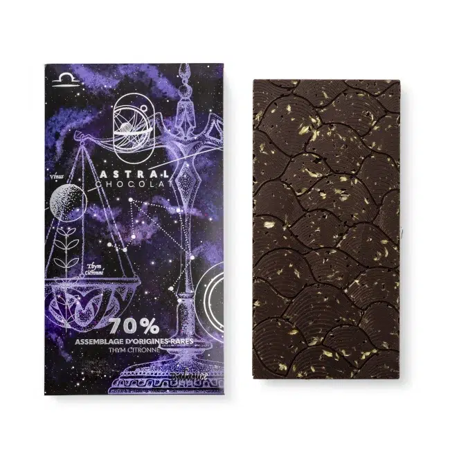 Tablette chocolat à offrir, cadeau personnalisé, chocolat noir, signe astrologique, Balance, cadeau Noël chocolat