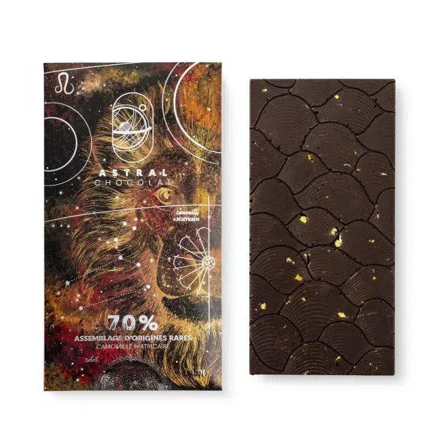 Tablette chocolat à offrir, cadeau personnalisé, chocolat noir, signe astrologique, Lion, cadeau Noël chocolat