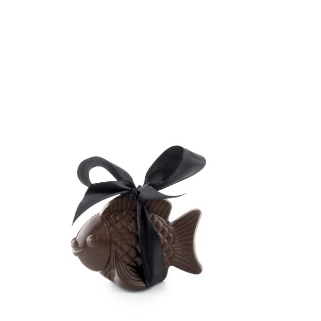 Poisson de Pâques Chocolat NoirGarni de Surprises Chocolatées